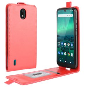 For Nokia 1.3 R64 Texture Single Vertical Flip Leather Protective Case with Card Slots & Photo Frame(Red) (OEM)