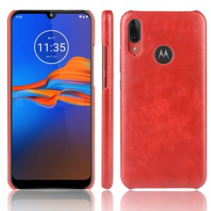 For Motorola Moto E6 Plus Shockproof Litchi Texture PC + PU Case(Red) (OEM)