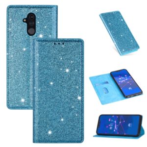 For Huawei Mate 20 Lite Ultrathin Glitter Magnetic Horizontal Flip Leather Case with Holder & Card Slots(Sky Blue) (OEM)