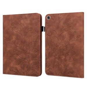 Lace Flower Embossing Pattern Leather Tablet Case For Samsung Galaxy Tab A8 10.5 2021(Brown) (OEM)