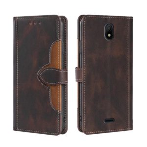 For Nokia C100 Skin Feel Magnetic Buckle Leather Phone Case(Brown) (OEM)