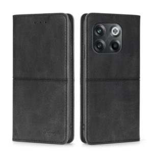 For OnePlus 10T Cow Texture Magnetic Leather Phone Case(Black) (OEM)