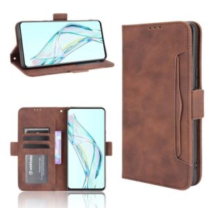 For ZTE Axon 30 5G Skin Feel Calf Pattern Horizontal Flip Leather Case with Holder & Card Slots & Photo Frame(Brown) (OEM)