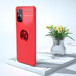 For Galaxy A31 Metal Ring Holder 360 Degree Rotating TPU Case(Red+Red) (OEM)