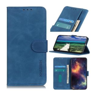 For Sony Xperia 1 III KHAZNEH Retro Texture PU + TPU Horizontal Flip Leather Case with Holder & Card Slots & Wallet(Blue) (OEM)
