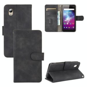 For ZTE Blade A3 Lite Solid Color Skin Feel Magnetic Buckle Horizontal Flip Calf Texture PU Leather Case with Holder & Card Slots & Wallet(Black) (OEM)