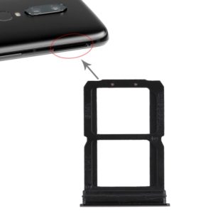 For OnePlus 6 Double SIM Card Tray (Black) (OEM)