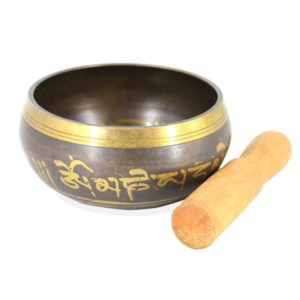 FB02-T8 Buddha Sound Bowl Yoga Meditation Bowl Home Decoration, Random Color And Pattern Delivery, Size: 10.5cm(Bowl+Small Wooden Stick) (OEM)