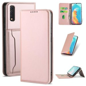 For Samsung Galaxy M60s Strong Magnetism Shockproof Horizontal Flip Liquid Feel Leather Case with Holder & Card Slots & Wallet(Rose Gold) (OEM)