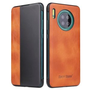 For Huawei Mate 30 Pro Crazy Horse Texture Smart View Window Horizontal Flip Leather Case(Brown) (OEM)