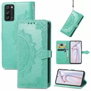 For Blackview A100 Mandala Embossing Pattern Horizontal Flip Leather Case with Holder & Card Slots & Wallet & Lanyard(Green) (OEM)