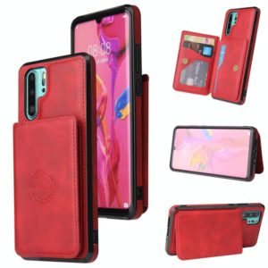 For Huawei P30 Pro Calf Texture Magnetic Phone Case(Red) (OEM)