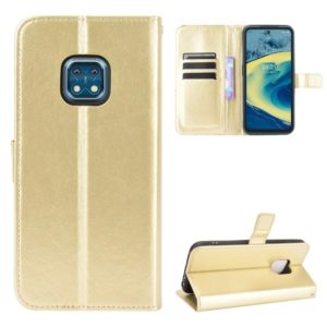For Nokia XR20 Crazy Horse Texture Horizontal Flip Leather Case with Holder & Card Slots & Lanyard(Gold) (OEM)