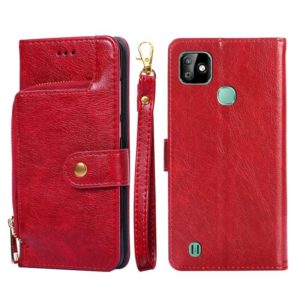 For Infinix Smart HD 2021/X612 Zipper Bag Leather Phone Case(Red) (OEM)