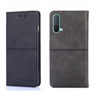 For OnePlus Nord CE 5G Cow Texture Magnetic Horizontal Flip Leather Phone Case(Black) (OEM)