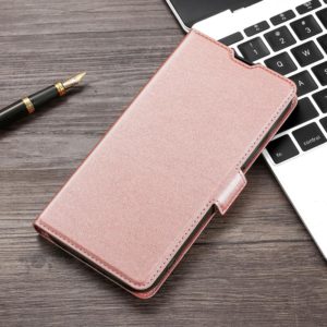 For Honor V40 5G Ultra-thin Voltage Side Buckle PU + TPU Horizontal Flip Leather Case with Holder & Card Slot(Rose Gold) (OEM)