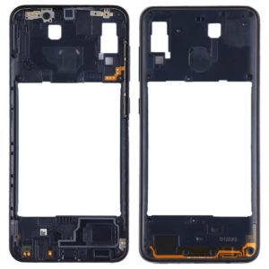 For Galaxy A20 Middle Frame Bezel Plate (Black) (OEM)