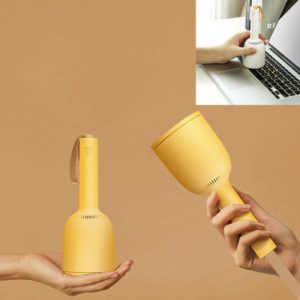 Mini Portable Desktop Vacuum Cleaner Household Cleaning Machine Computer Keyboard Dust Remover(Yellow) (OEM)
