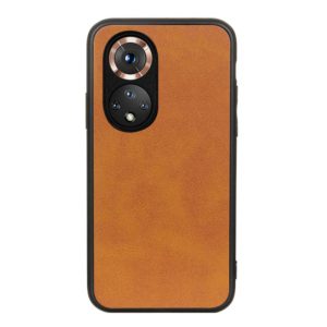 For Honor 50 Accurate Hole Two-color Calf Texture Shockproof Case(Brown) (OEM)