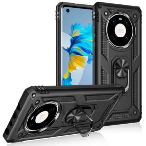 For Huawei Mate 40 Shockproof TPU + PC Protective Case with 360 Degree Rotating Holder(Black) (OEM)
