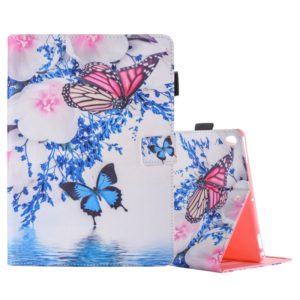 For iPad Pro 10.5 inch Butterfly Flowers Pattern Horizontal Flip Leather Case with 3 Gears Holder & Card Slots (OEM)