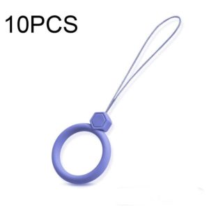 10 PCS Silicone Ring Mobile Phone Lanyard Water Bottle Anti-fall Pendant(Clove Purple) (OEM)