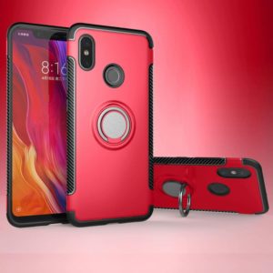 Magnetic 360 Degree Rotation Ring Armor Protective Case for Xiaomi Mi 8(Red) (OEM)