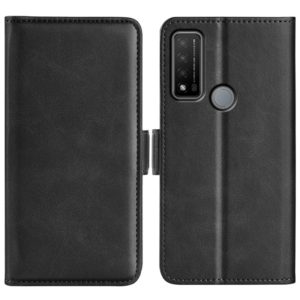 For TCL 20 R 5G Dual-side Magnetic Buckle Horizontal Flip Phone Leather Case with Holder & Card Slots & Wallet(Black) (OEM)