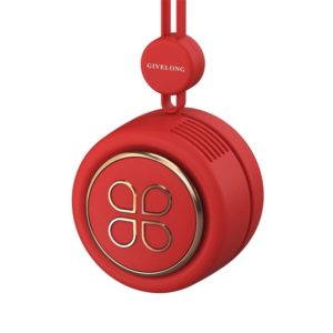 GIVELONG USB Charging Portable Fan Student Hanging Neck Type Leafless Fan(China Red) (GIVELONG) (OEM)