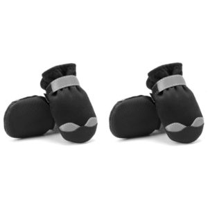 Pet Waterproof Non-Slip Wear-Resistant Snow Boots Four Seasons Dog Shoes, Size: 3(Black) (OEM)