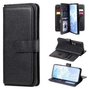 For Xiaomi Mi 10 / 10 Pro Multifunctional Magnetic Copper Buckle Horizontal Flip Solid Color Leather Case with 10 Card Slots & Wallet & Holder & Photo Frame(Black) (OEM)