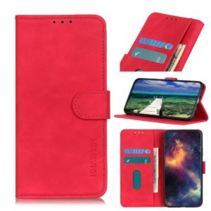 For Motorola Edge X30 KHAZNEH Retro Texture Horizontal Flip Leather Phone Case(Red) (OEM)