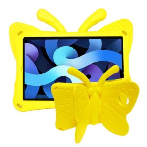 For Galaxy Tab A 10.9 2019 T510 / T515 Butterfly Bracket Style EVA Children Falling Proof Cover Protective Case(Yellow) (OEM)