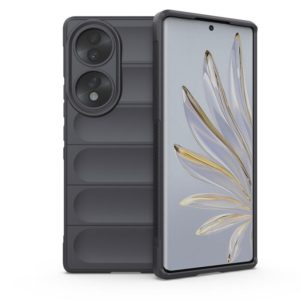 For Honor 70 5G Magic Shield TPU + Flannel Phone Case(Dark Grey) (OEM)