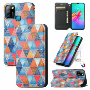 For Infinix Smart 5 Colorful Magnetic Horizontal Flip Leather Phone Case with Holder & Card Slot & Wallet(Rhombus Mandala) (OEM)