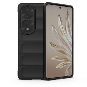 For Honor 70 Pro 5G Magic Shield TPU + Flannel Phone Case(Black) (OEM)