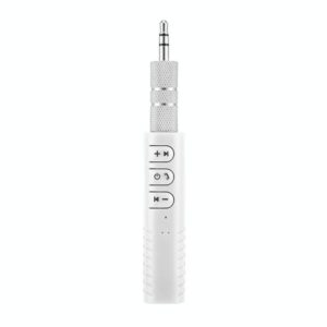 H-139 3.5mm Lavalier Bluetooth Audio Receiver with Metal Adapter(White) (OEM)