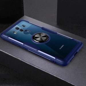 Scratchproof TPU + Acrylic Ring Bracket Protective Case For Huawei Mate 10 Pro (Blue) (OEM)
