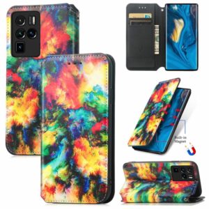 For ZTE Nubia Z30 Pro Colorful Magnetic Horizontal Flip Leather Phone Case with Holder & Card Slot & Wallet(Colorful Cloud) (OEM)