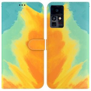For Infinix Zero X Neo / X6810 Watercolor Pattern Flip Leather Phone Case(Autumn Leaf Color) (OEM)