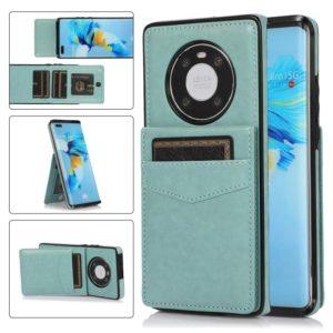 For Huawei Mate 40 Solid Color PC + TPU Protective Case with Holder & Card Slots(Green) (OEM)