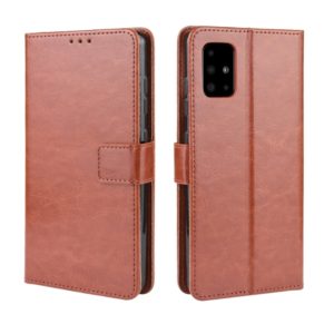 For Galaxy S20 Retro Crazy Horse Texture Horizontal Flip Leather Case with Holder & Card Slots & Photo Frame(Brown) (OEM)