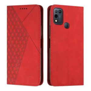 For Infinix Hot 11 Play/10 Play/Smart 5 2021 Diamond Splicing Skin Feel Magnetic Leather Phone Case(Red) (OEM)