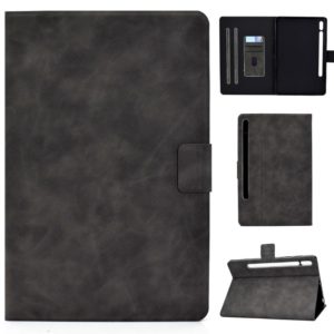 For Samsung Galaxy Tab S8 / Galaxy Tab S7 11.0 T870 Cowhide Texture Horizontal Flip Leather Case with Holder & Card Slots & Sleep / Wake-up(Grey) (OEM)