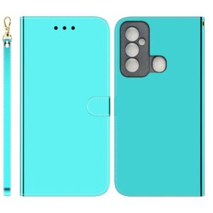 For Tecno Spark 6 GO Imitated Mirror Surface Horizontal Flip Leather Phone Case(Mint Green) (OEM)