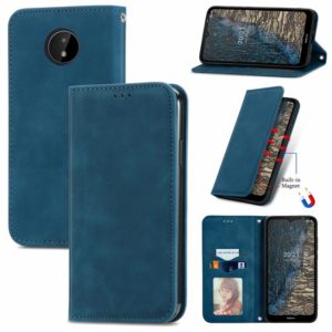 For Nokia C20 Retro Skin Feel Business Magnetic Horizontal Flip Leather Case With Holder & Card Slots & Wallet & Photo Frame(Blue) (OEM)