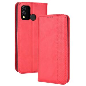 For BLU J9L Magnetic Buckle Retro Crazy Horse Leather Phone Case(Red) (OEM)