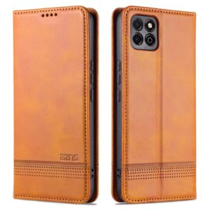 AZNS Magnetic Calf Texture Horizontal Flip Leather Case with Card Slots & Holder & Wallet For Honor Play 20(Light Brown) (OEM)