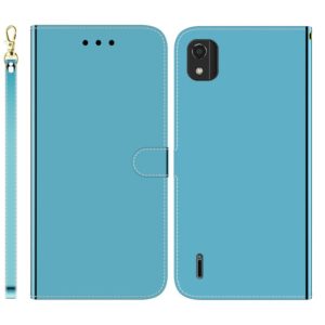 For Nokia C2 2nd Edition Imitated Mirror Surface Horizontal Flip Leather Phone Case(Blue) (OEM)