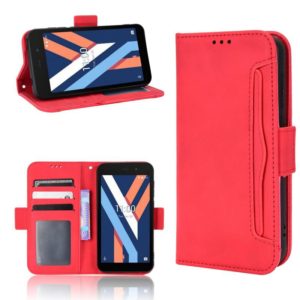 For Wiko Y52 Skin Feel Calf Pattern Leather Phone Case(Red) (OEM)